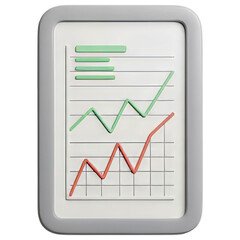 Poster - Financial Growth: Charting Success with Upward Trends isolated on transparent background