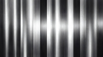 Poster - Modern metallic vertical bars pattern with sleek shiny surface for design use.