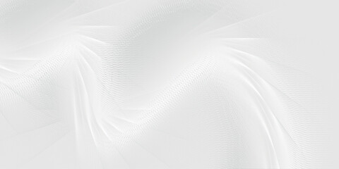 Poster - Abstract grey background poster with dynamic waves, White Abstract Background. Futuristic Technology Wide Wallpaper, Horizontal white & gray background with wavy lines pattern.