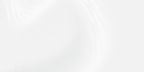 Poster - Abstract grey background poster with dynamic waves, White Abstract Background. Futuristic Technology Wide Wallpaper, Horizontal white & gray background with wavy lines pattern.