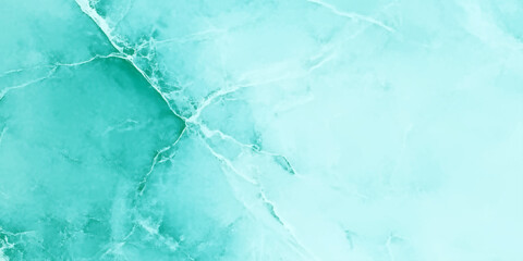 Poster - Features a smooth blend of turquoise, mint and light teal shades, Subtle white and slightly soft green veining adds depth and natural flow, modern design background for wall decor.