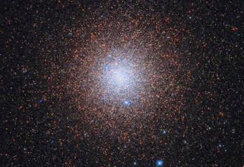 Canvas Print - globular star cluster ngc 6441 in constellation scorpius sparkling brightly within the vast depths o