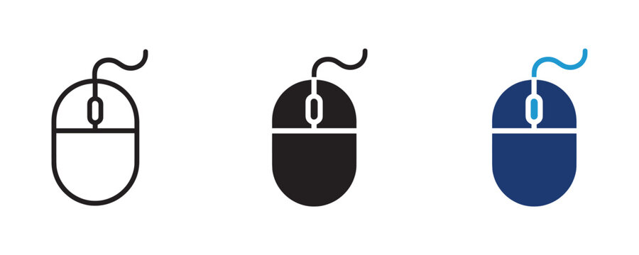 Mouse icon set for web and mobile app. click sign and symbol. pointer icon vector illustration .