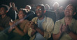 © peopleimages.com - Audience, movie or happy with clapping in cinema for premiere success, entertainment or appreciation. Crowd, people and applause in theater for film approval, fun watching experience and show support