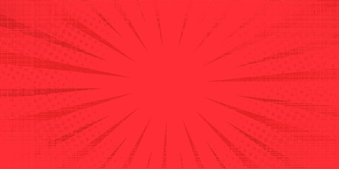 Aufkleber - Comics rays background with halftones. Vector summer backdrop illustrations