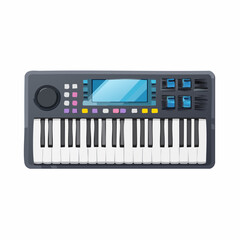 Fototapete - Modern Digital Synthesizer Keyboard Instrument