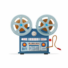 Fototapete - Vintage ReeltoReel Film Projector Retro Movie Device