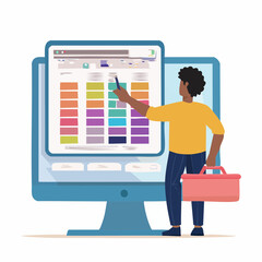Poster - Color Palette Presentation on Computer Screen