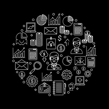 Social media network icon set with doodle style symbols and communication elements