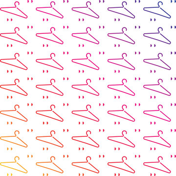 Clothes hanger icon. Vector illustration, flat design.