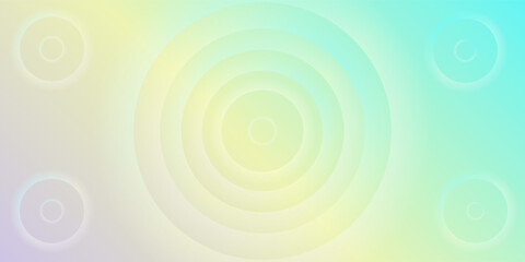 Aufkleber - Abstract Pastel Gradient Art With Concentric Circles and Soft Shapes