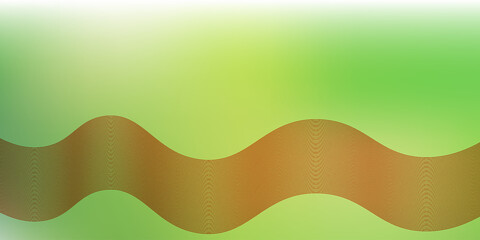 Poster - Bright green gradient background with yellow artistic wavy lines, forming a modern and inspiring abstract concept, suitable for various creative designs and presentations.
