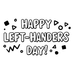 Aufkleber - happy left-handers day graphic design for celebration