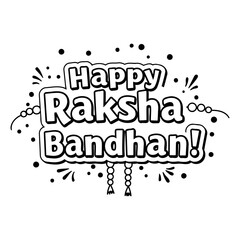 Poster - Happy Raksha Bandhan greeting design with no demographic details in a simple, stylized graphic design.