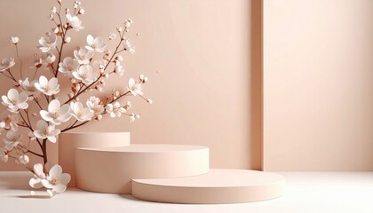 Poster - Floral arrangement showcase minimalist studio still life photography soft aesthetic close-up view contemporary design inspiration