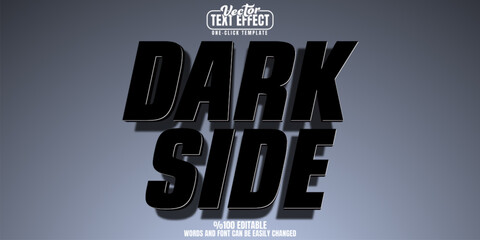 Poster - Dark editable text effect, customizable black and bold 3d font style