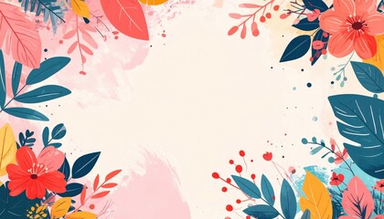 Poster - Floral design inspiration digital art colorful background nature aesthetic viewpoint creative concepts for graphic projects