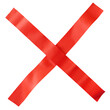 © shabbir - Red tape forming an x shape on a solid image isolated on transparent background