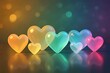 © Hisham Abrar - Vibrant Glass Hearts: Romantic, Colorful, Bokeh Background, Love, Family, Relationships