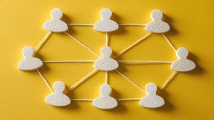 Poster - Heart shaped string symbolizing love and connection within the business idea hub concept of central ideas and relationships
