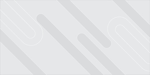 Clean and minimalist abstract background featuring rounded diagonal line shapes in light grey tones. The subtle pattern abstrak illustration