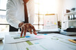 © Dino - Employees who work with a lot of documents Searching for documents Accounting for income, expenses, tax records, and hard work