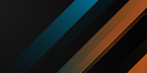 Poster - Dynamic abstract design featuring vibrant lines on a sleek background. straight lines and round tails. Fluid color pattern of color gradient background for wallpaper, banner, background, card. vector