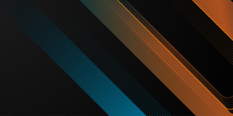 Poster - Dynamic abstract design featuring vibrant lines on a sleek background. straight lines and round tails. Fluid color pattern of color gradient background for wallpaper, banner, background, card. vector