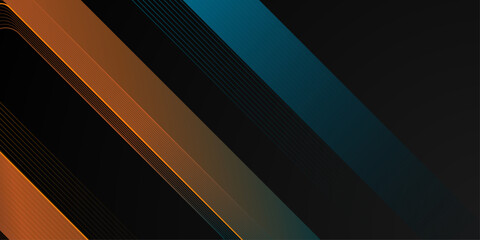 Poster - Dynamic abstract design featuring vibrant lines on a sleek background. straight lines and round tails. Fluid color pattern of color gradient background for wallpaper, banner, background, card. vector