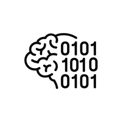 Poster - Binary Brain Computing and Technology Artificial Intelligence Concept Illustration Data Science Future Digital