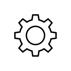 Poster - Simple Settings Cog Wheel Symbol Represents Configuration and Preferences in a Minimalist Style