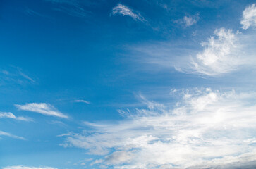 Wall Mural - Fantastic soft clouds at sunrise, natural composition