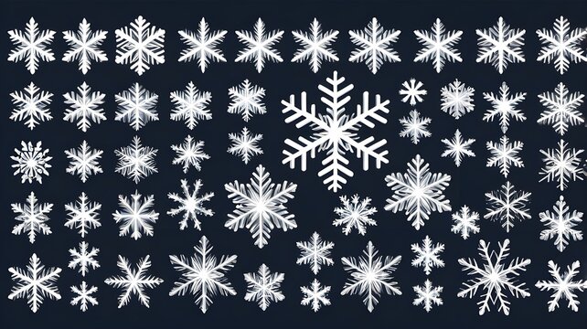 Isolated Snowflake Collection