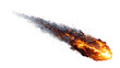 © Dubel - Meteorite impacting earth dramatic explosion outer space aerial view. Isolated on transparent background, png.