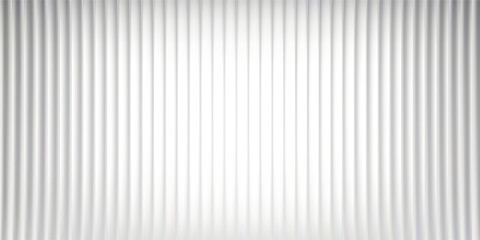 Poster - Ribbed glass corrugated plastic background with abstract line patterns and 3D gradient effects. Premium silver metal textures for windows or architectural wall designs. Polycarbonate prism overlay.
