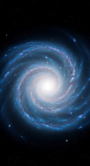 Wall Mural - Spiral galaxy in deep space.