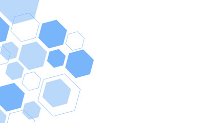 Aufkleber - Abstract blue hexagon shape for frame illustration design