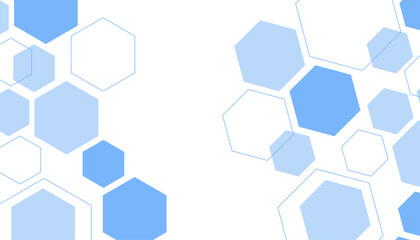 Aufkleber - Abstract blue hexagon shape for frame illustration design