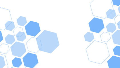 Aufkleber - Abstract blue hexagon shape for frame illustration design