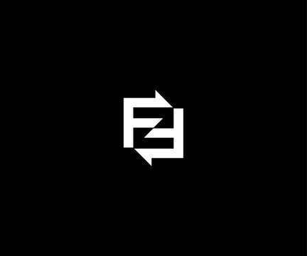 letter ff minimal modern clean logo