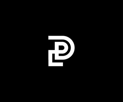 letter pp p pl minimal clean logo