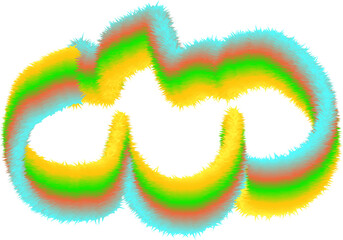 Poster - Colorful abstract swirl isolated on transparent background