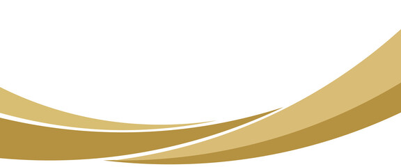 Poster - Vector gold line background curve element with white space for text and message design, overlapping layers, vector