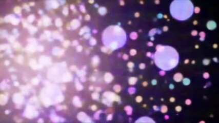 Poster - An abstract display of colorful, blurred bokeh lights against a dark background, creating a dreamy and ethereal effect.