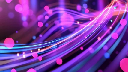 Poster - Vibrant abstract waves of light in a colorful gradient, creating a dynamic and energetic background