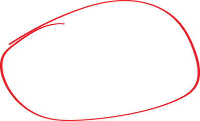 Poster - Red circle drawn on a black background with a rough texture