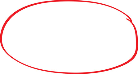 Poster - Bright red circle outline on a black background
