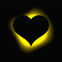 Poster - Heart illuminate light frame