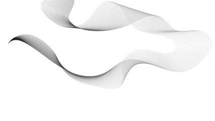 Poster - Abstract backdrop with grey wave gradient lines