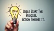 © Aifaa - Creative Light Bulb with Hand Illustrating Ideas and Action Process